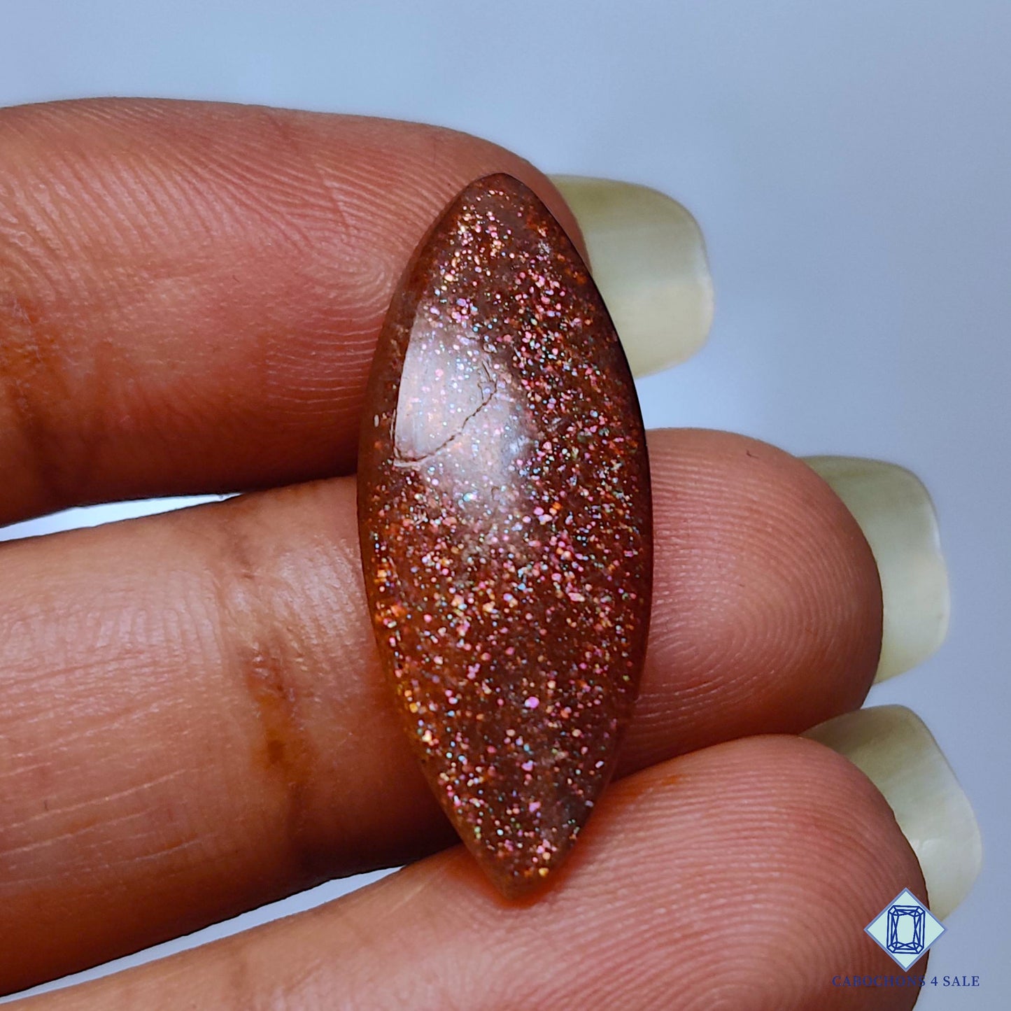 Piedra solar Purple Haze de Tanzania, cabujones marquesina de 26 x 10 x 3 mm