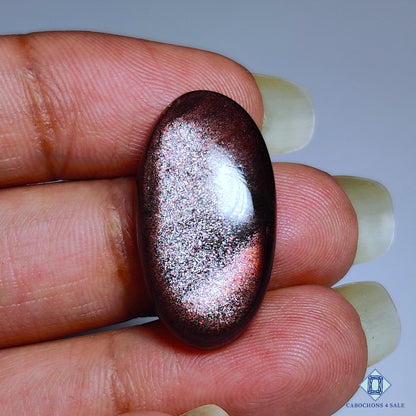 Purple Haze Sunstone From Africa Oval Cabochons 25*13*5mm