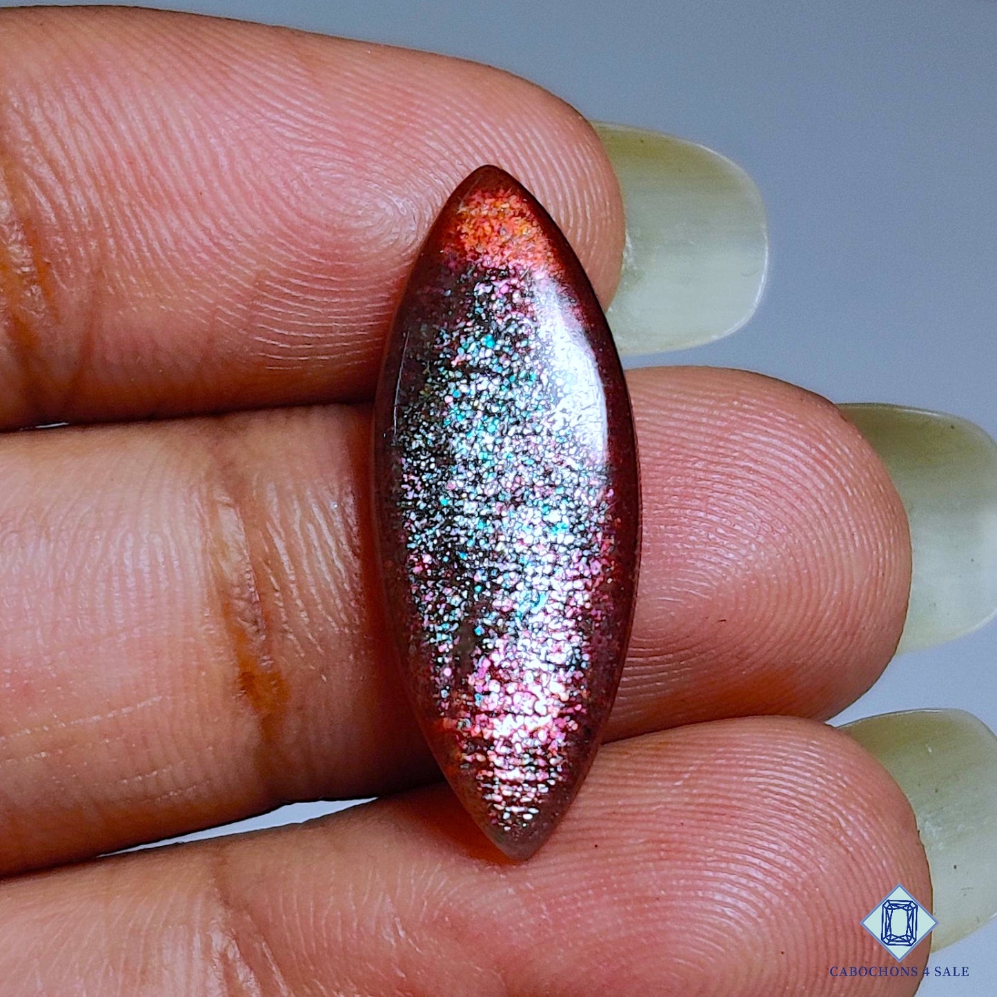 Purple Haze Sunstone From Tanzanian Marquise Cabochons 24*9*3mm