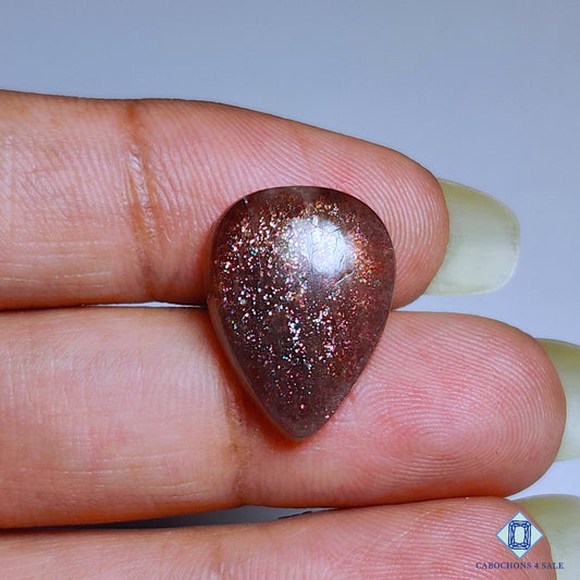 Piedra solar Purple Haze de Tanzania, cabujones de pera de 18 x 13 x 5 mm