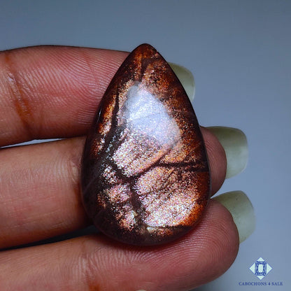 Purple Haze Sunstone From Africa Pear Cabochons 31*20*6mm