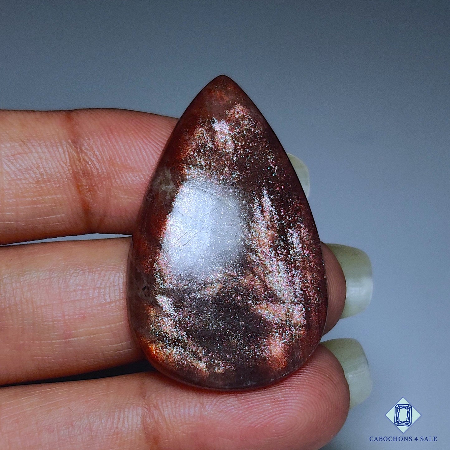 Purple Haze Sunstone Pear Cabochons 36*23*6mm