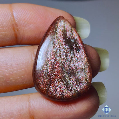 Purple Haze Sunstone From Tanzanian Pear Cabochons 30*20*5mm