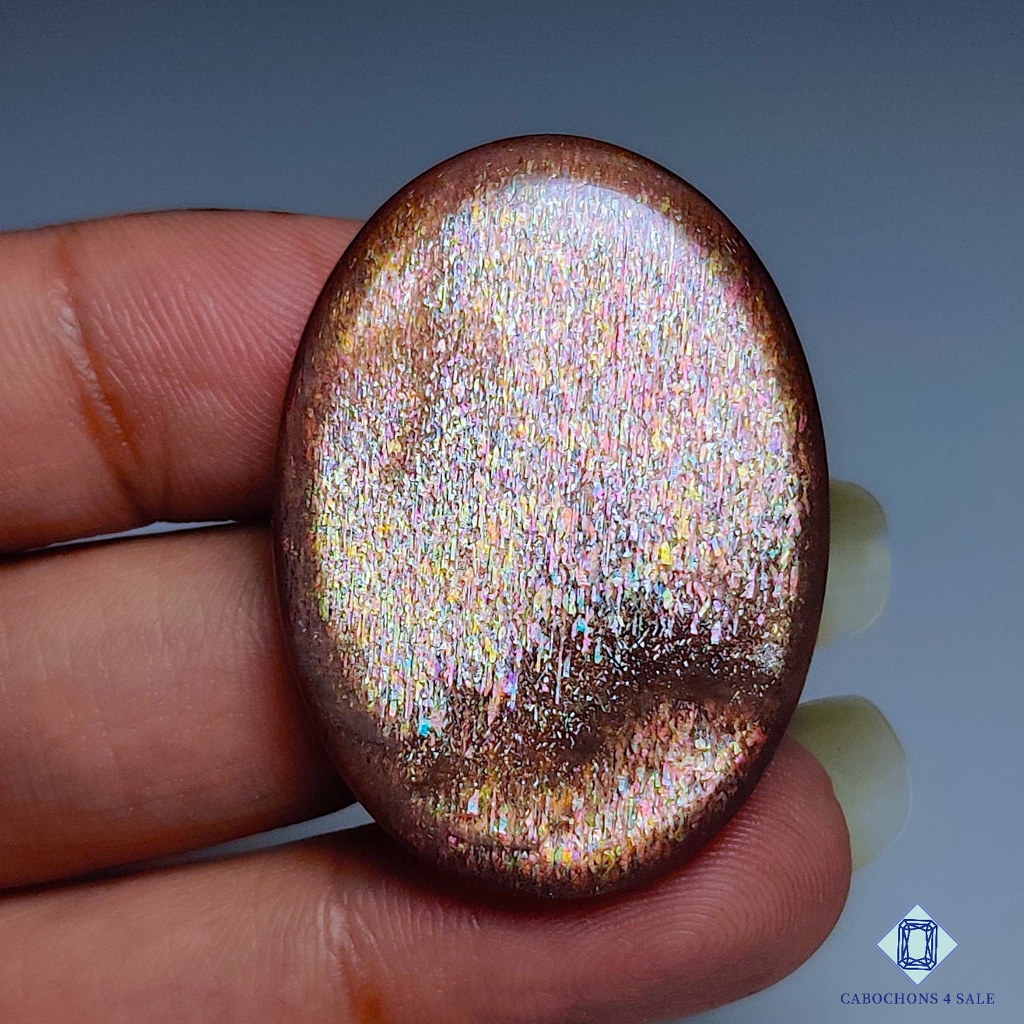 Purple Haze Sunstone From Tanzanian Oval Cabochons 34*25*5mm