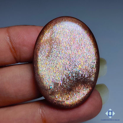 Purple Haze Sunstone From Tanzanian Oval Cabochons 34*25*5mm