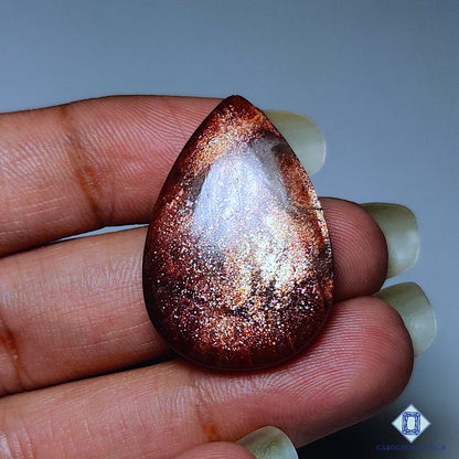 Pink Sunstone Pear Cabochons 29*20*5mm