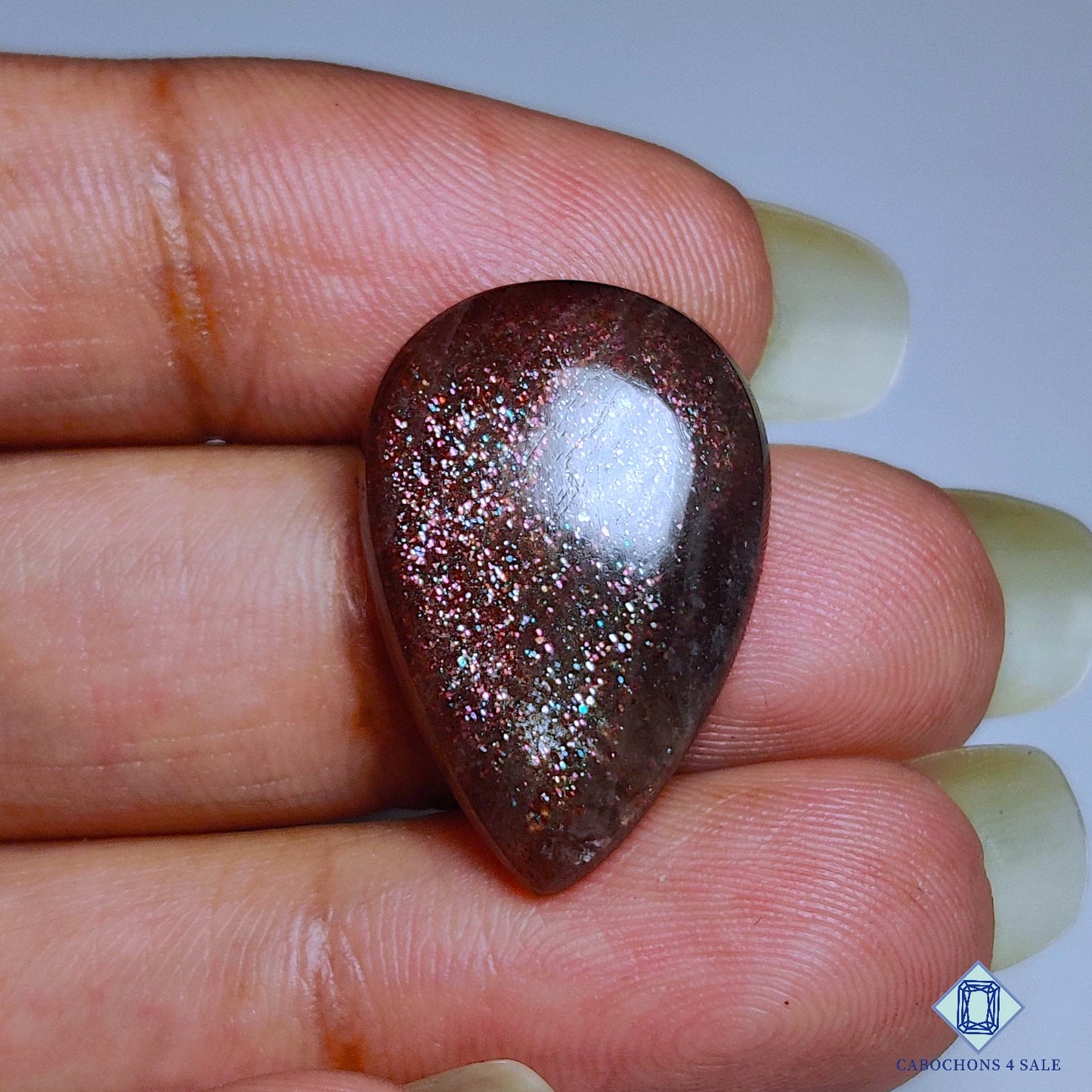 Purple Sunstone Pear Cabochons 22*15*5mm