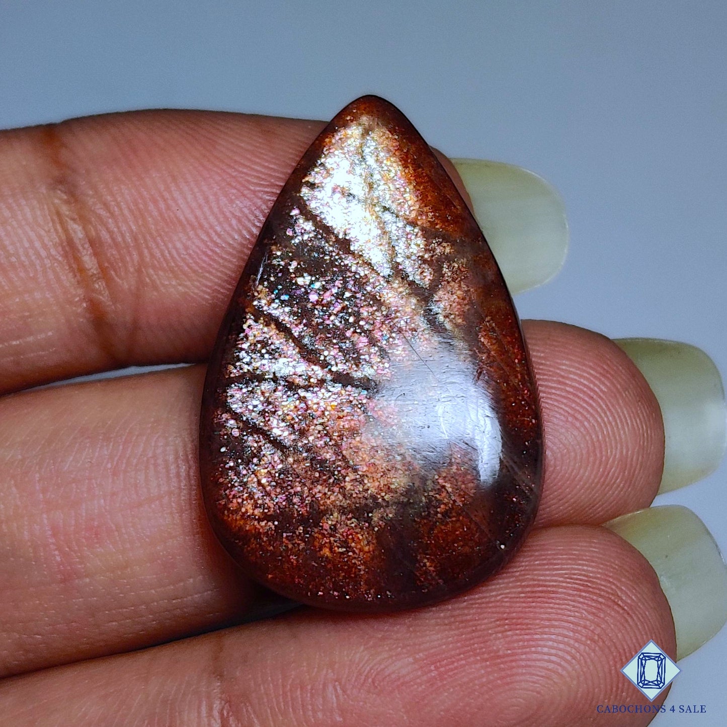 Purple Sunstone Pear Cabochons 29*18*5mm