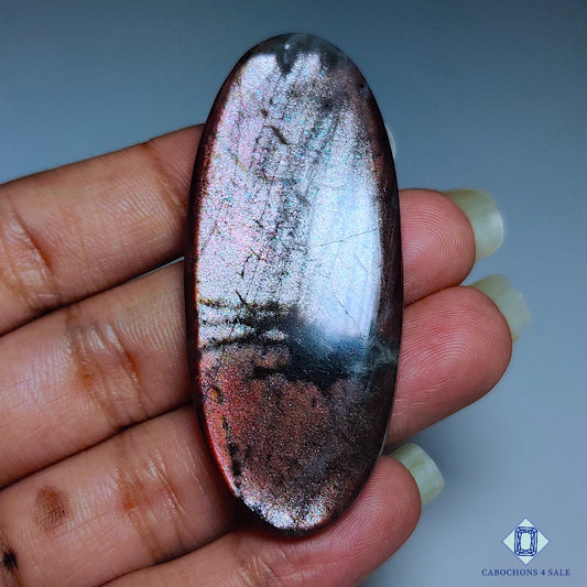 Purple Haze Sunstone From Tanzanian Oval Cabochons 57*25*6mm