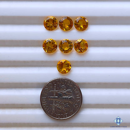 Citrine Round Calibrated
