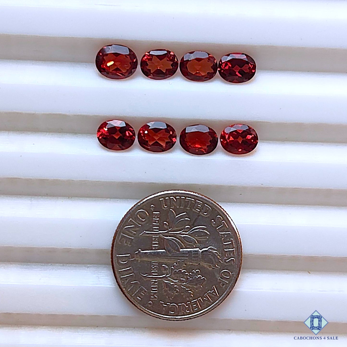 Lotes ovalados de granate