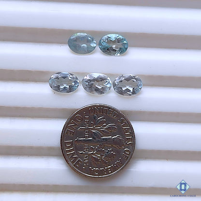 Aguamarina ovalada calibrada