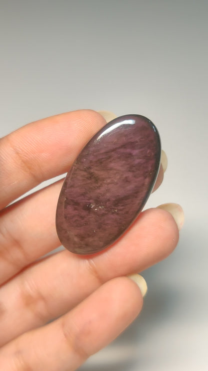 Velvet Obsidian ( Picture click under the lamp ) Oval Cabochons 38x21x6mm